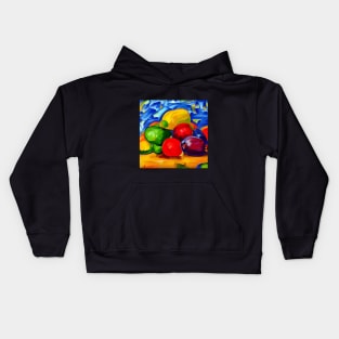 Fruit & Vegetable Oil Painting Kids Hoodie